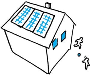 fotowoltaika domek z panelami